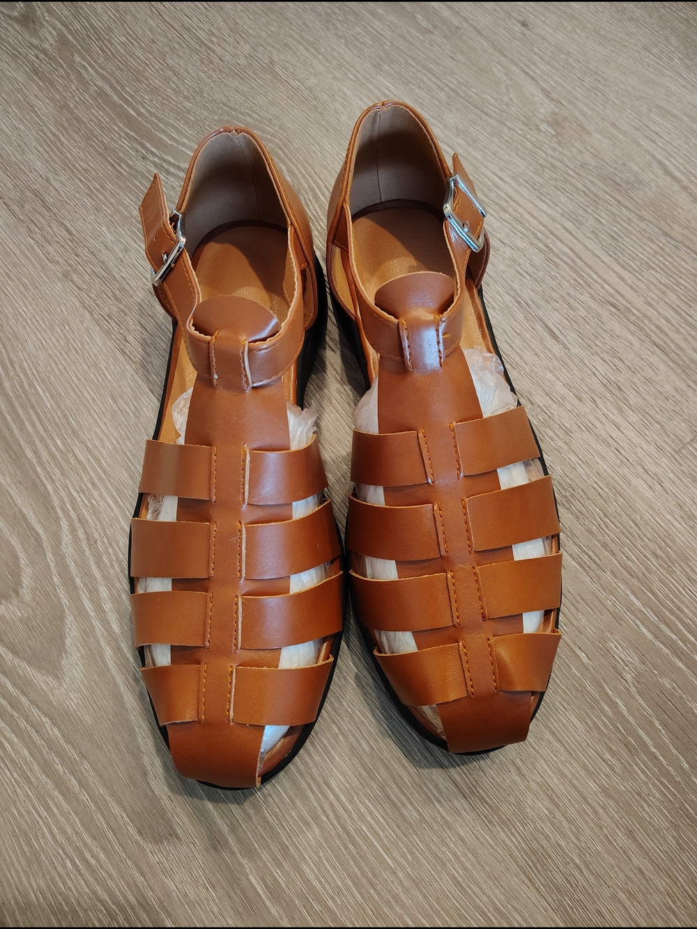 Women's Tan Leather Fisherman Sandals